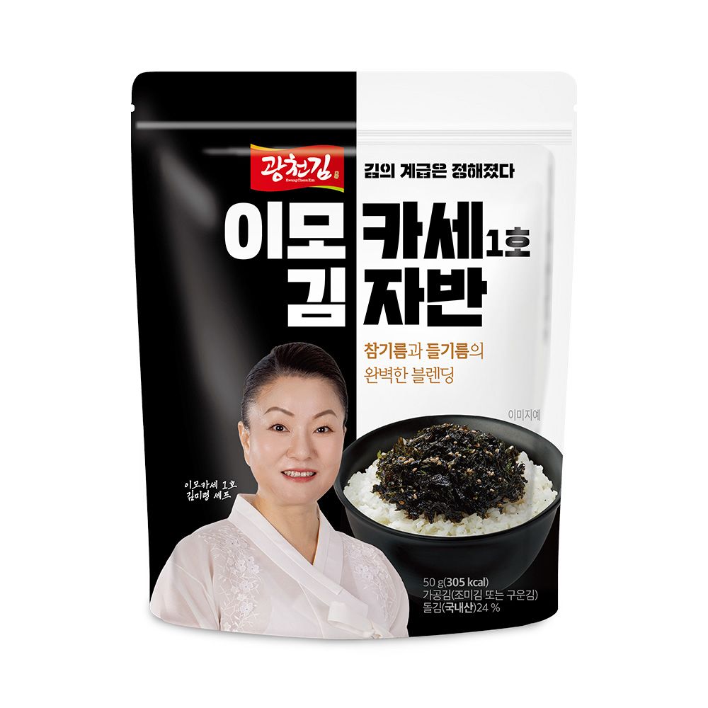 <font color=#C72700>참기름과 들기름의 완벽한 브랜딩</font>광천김 이모카세 1호 김자반 (50g)