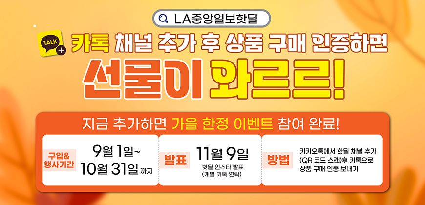 핫딜 카톡 채널 이벤트